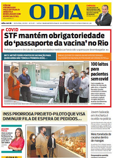 Leia o Jornal O Dia do dia 01.10.2021