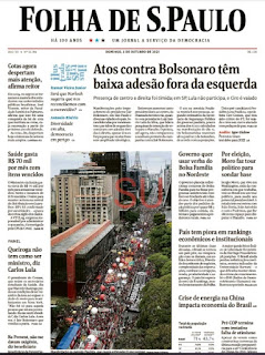 Leia o Jornal Folha de São Paulo do dia 03.09.2021