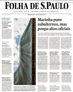 Leia o Jornal Folha de São Paulo do dia 04.10.2021