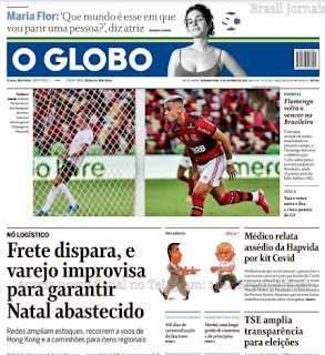 Leia o Jornal O Globo do dia 04.10.2021
