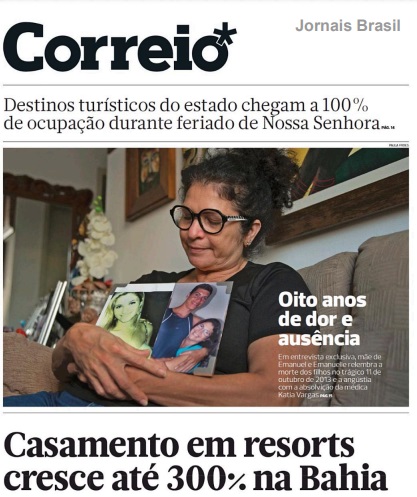 Leia o Jornal Correio da Bahia do dia 11.10.2021