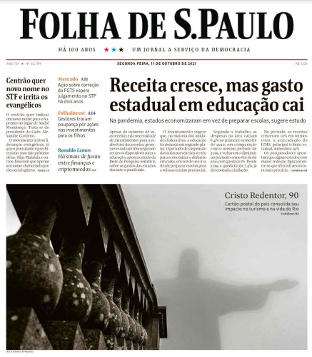 Leia o Jornal Folha de São Paulo do dia 11.10.2021