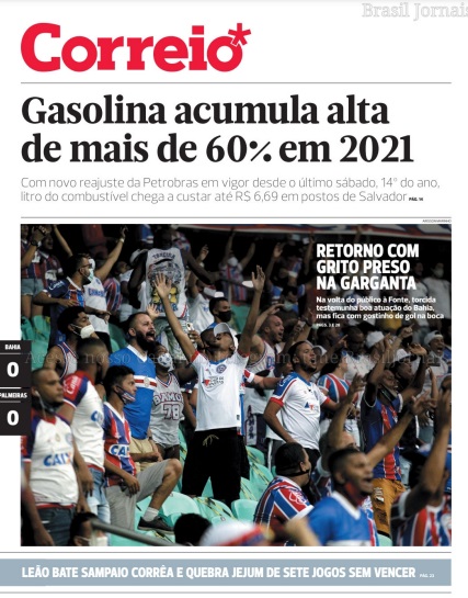 Leia o Jornal Correio da Bahia do dia 13.10.2021