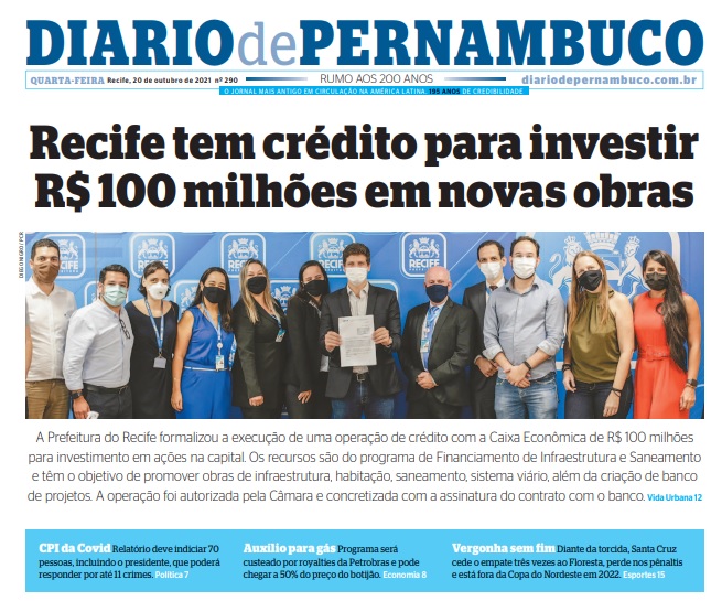 Leia o Jornal Diário de Pernambuco do dia 20.10.2021