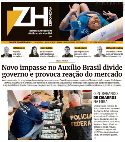 Leia o Jornal Zero Hora do dia 20.10.2021