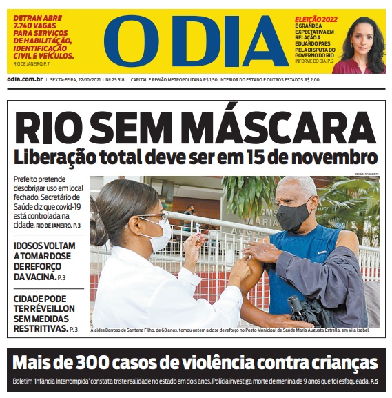 Leia o Jornal O Dia do dia 22.10.2021