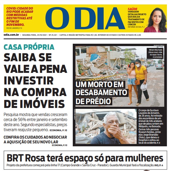 Leia o Jornal O Dia do dia 25.10.2021