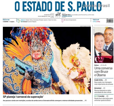 Leia o Jornal Estadão do dia 25.10.2021
