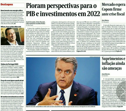 Leia o Jornal Valor Econômico do dia 25.10.2021