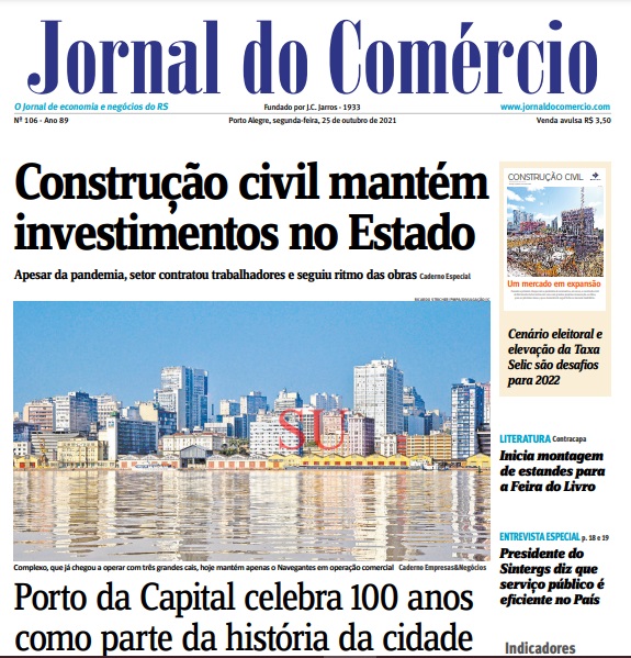 Leia o Jornal do Comércio do dia 25.10.2021