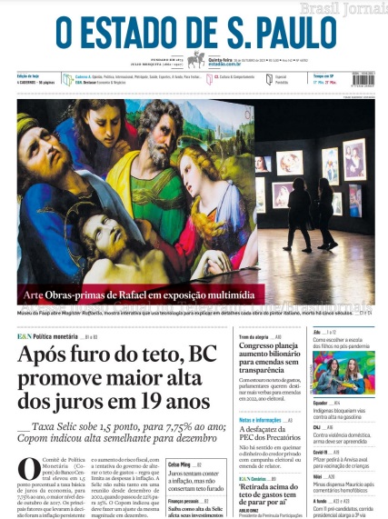 Leia o Jornal Estadão do dia 28.10.2021