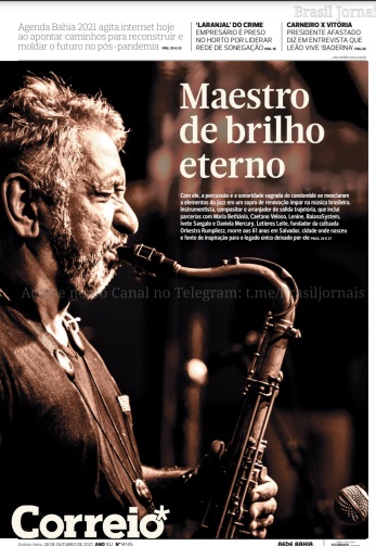 Leia o Jornal Correio da Bahia do dia 28.10.2021