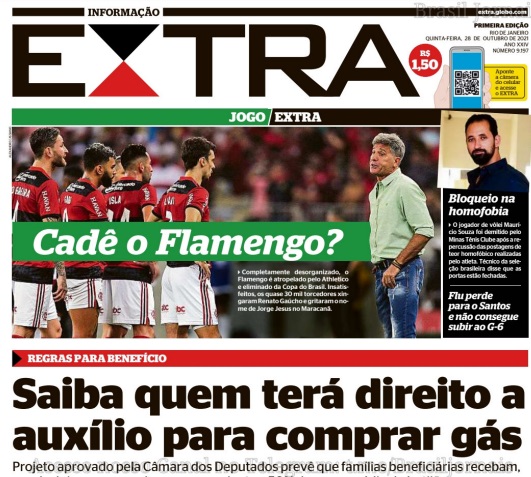 Leia o Jornal Extra do dia 28.10.2021
