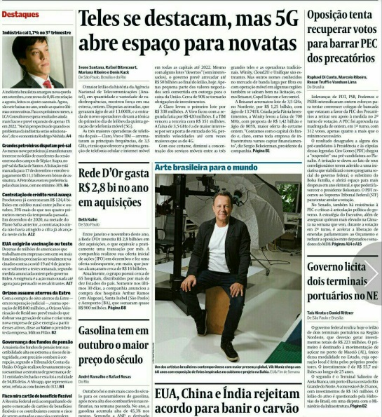 Leia o Jornal Valor Econômico do dia 05.11.2021