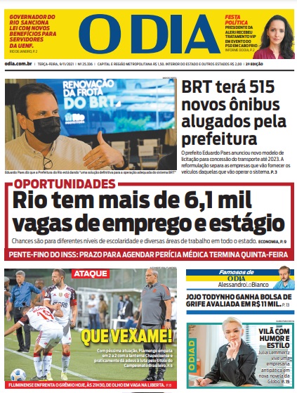 Leia o Jornal O Dia do dia 09.11.2021