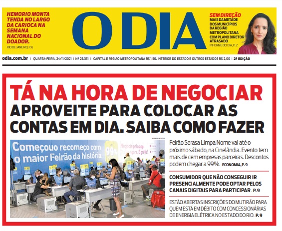 Leia o Jornal O Dia do dia 24.11.2021