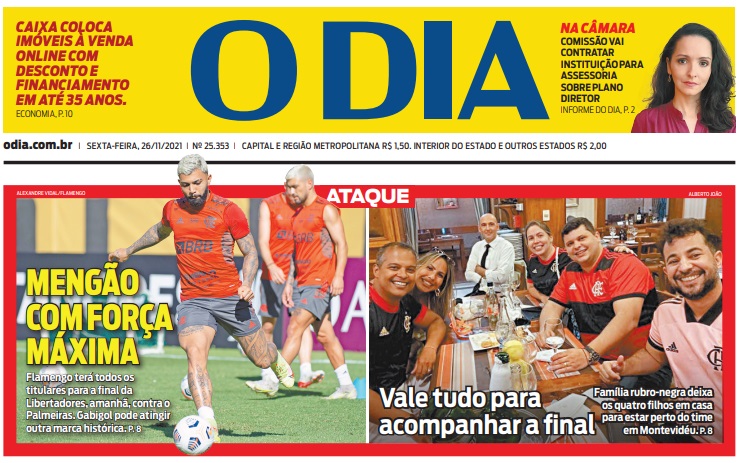 Leia o Jornal O Dia do dia 26.11.2021