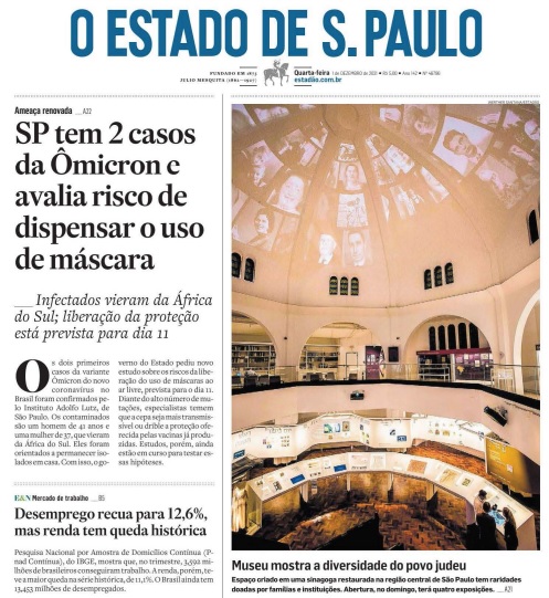 Leia o Jornal Estadão do dia 01.12.2021
