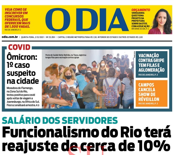 Leia o Jornal O Dia do dia 02.12.2021