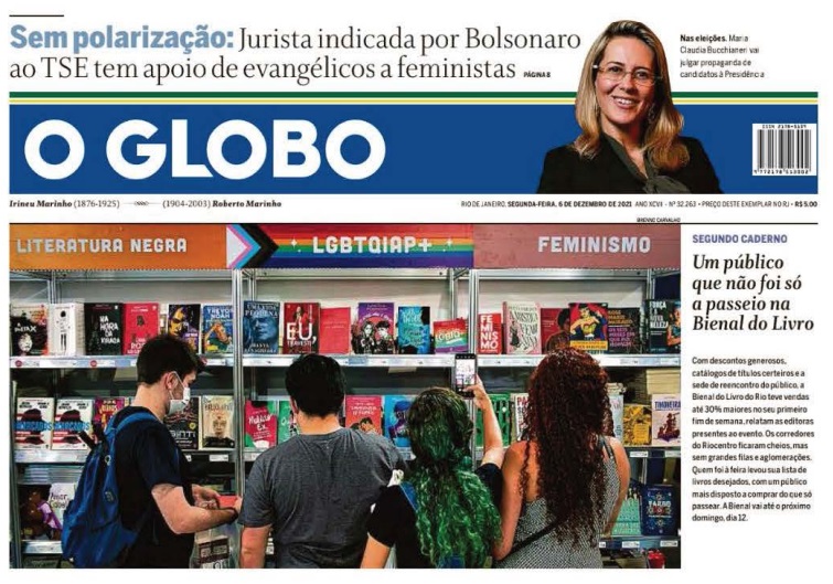 Leia o Jornal O Globo do dia 06.12.2021