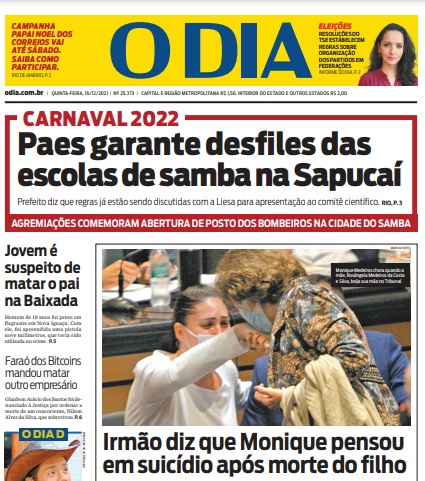 Leia o Jornal O Dia do dia 16.12.2021