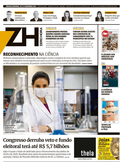Leia o Jornal Zero Hora do dia 18.12.2021