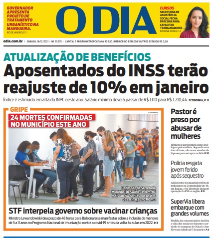 Leia o Jornal O Dia do dia 18.12.2021
