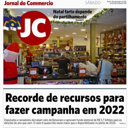 Leia o Jornal do Comércio do dia 18.12.2021