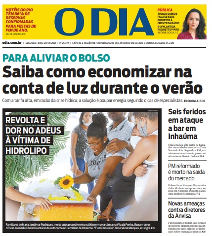 Leia o Jornal O Dia do dia 20.12.2021