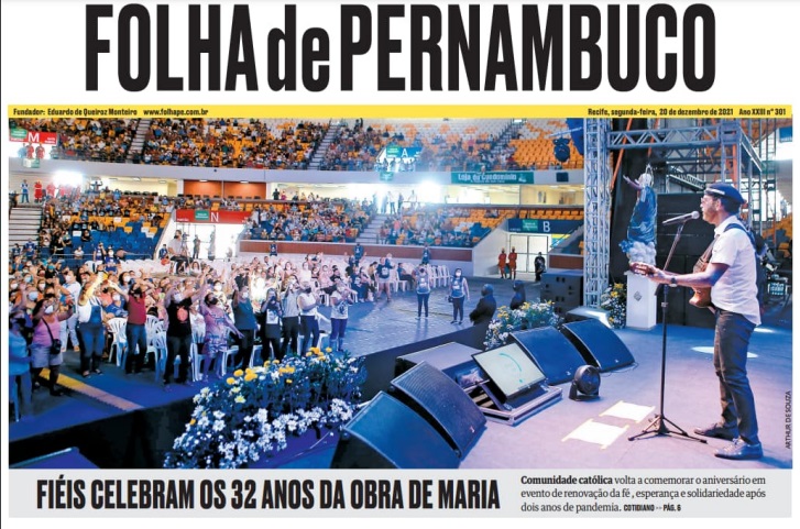 Leia o Jornal Folha de Pernambuco do dia 20.12.2021