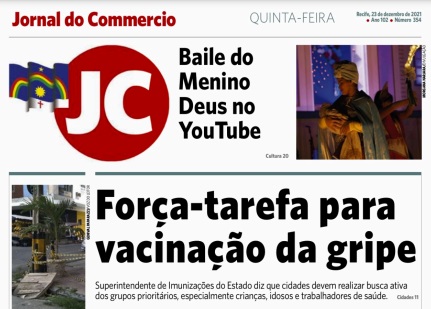 Leia o Jornal do Comércio do dia 23.12.2021