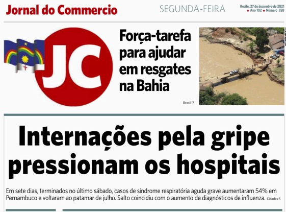 Leia o Jornal do Comércio do dia 27.12.2021
