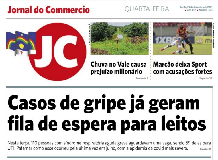 Leia o Jornal do Comércio do dia 29.12.2021