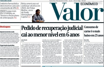 Leia o Jornal Valor Econômico do dia 29.12.2021