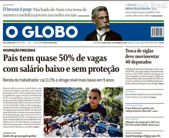 Leia o Jornal O Globo do dia 29.12.2021