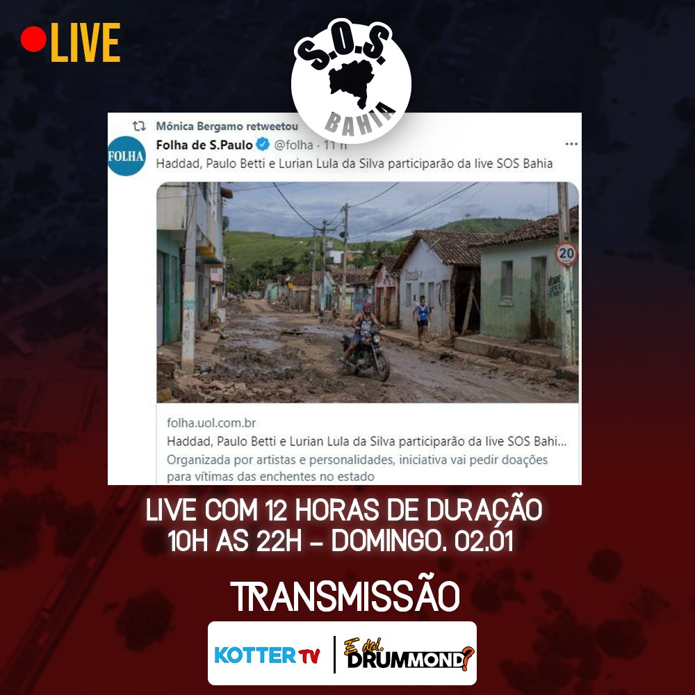 Artistas, jornalista, youtuber, ativistas digitais e políticos unidos em solidariedade a Bahia neste domingo
