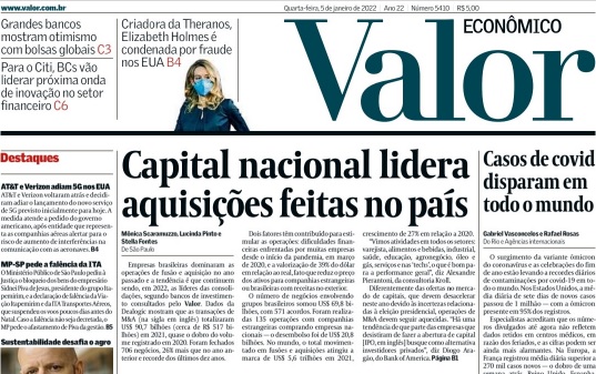 Leia o Jornal Estadão do dia 05.01.2022