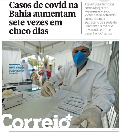 Leia o Jornal Correio da Bahia do dia 07.01.2022