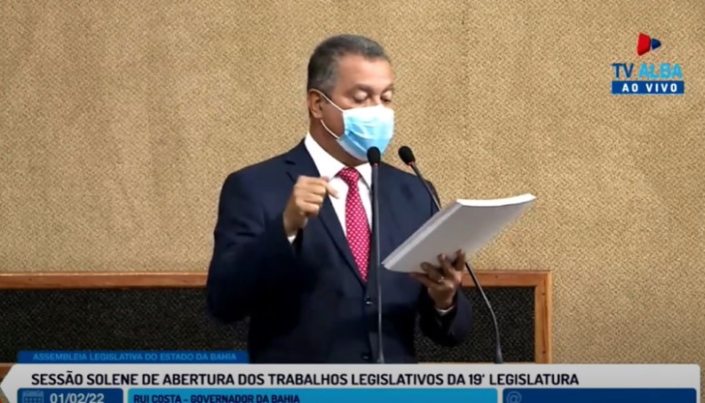 Rui faz discurso emocionado na Alba e afirma : “A Bahia está de pé”