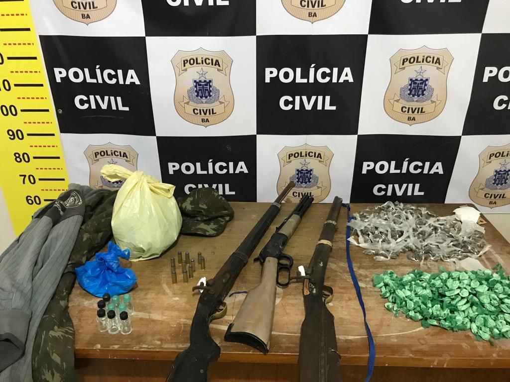 Drogas e armas são apreendidas na zona rural de Novo Triunfo 