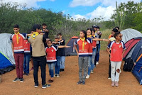 Desbravadores a caminho do Campori