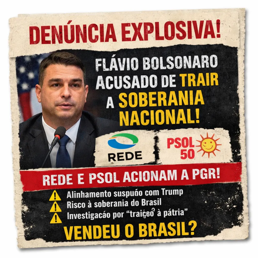 Flávio Bolsonaro é acusado de vender o Brasil