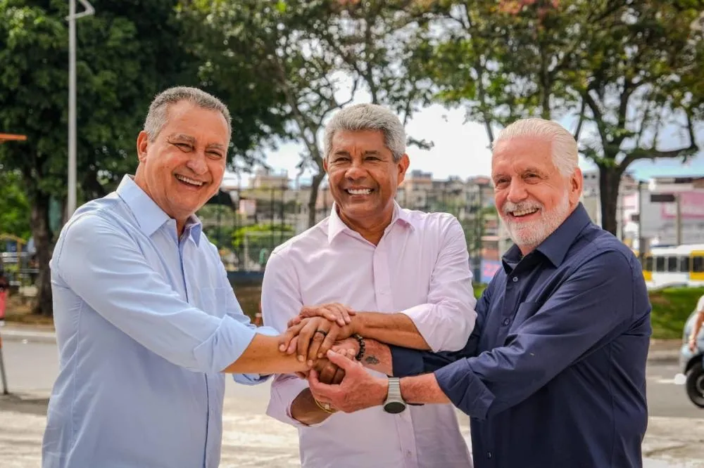 Rui Costa, Jerónimo Rodrigues e Jaques Wagner