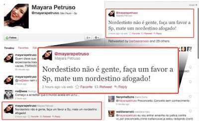OAB processa jovem Mayara Petruso por racismo no Twitter.
