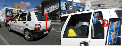 DURANTE ELEIÇÃO CARRO DA PREFEITURA USOU ADESIVORAS DE SERRA.