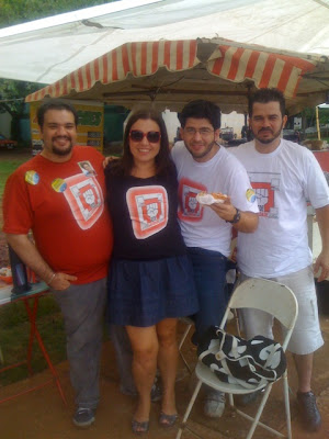 Tenda das Redes Sociais movimentada em Brasília.