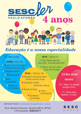 4 anos de Sesc Ler em Paulo Afonos/Ba.