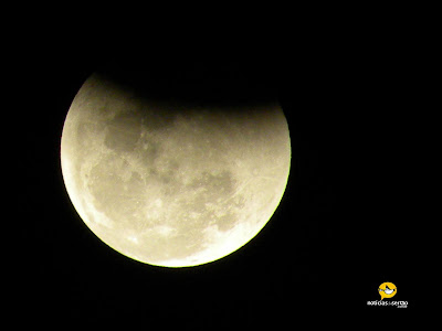 Imagem do eclipse lunar na cidade de Paulo Afonso/Ba.