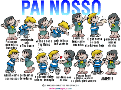 Pai Nosso em quadrilhos.