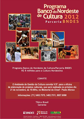 Oficina Cultura do Banco do Nordeste acontece nesta segunda (21).